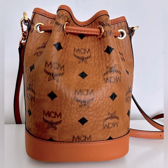 MCM DESSAU DRAWSTRING MINI  BAG IN VISETOS - Picture 1 of 16